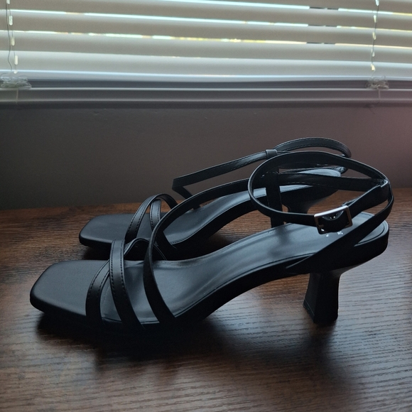 Womens a new day Black Strappy Heels - Picture 1 of 6